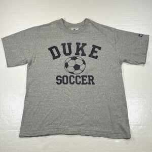 Vintage Duke Soccer Shirt Men's XL Heather Gray The Cotton Exchange 1990's